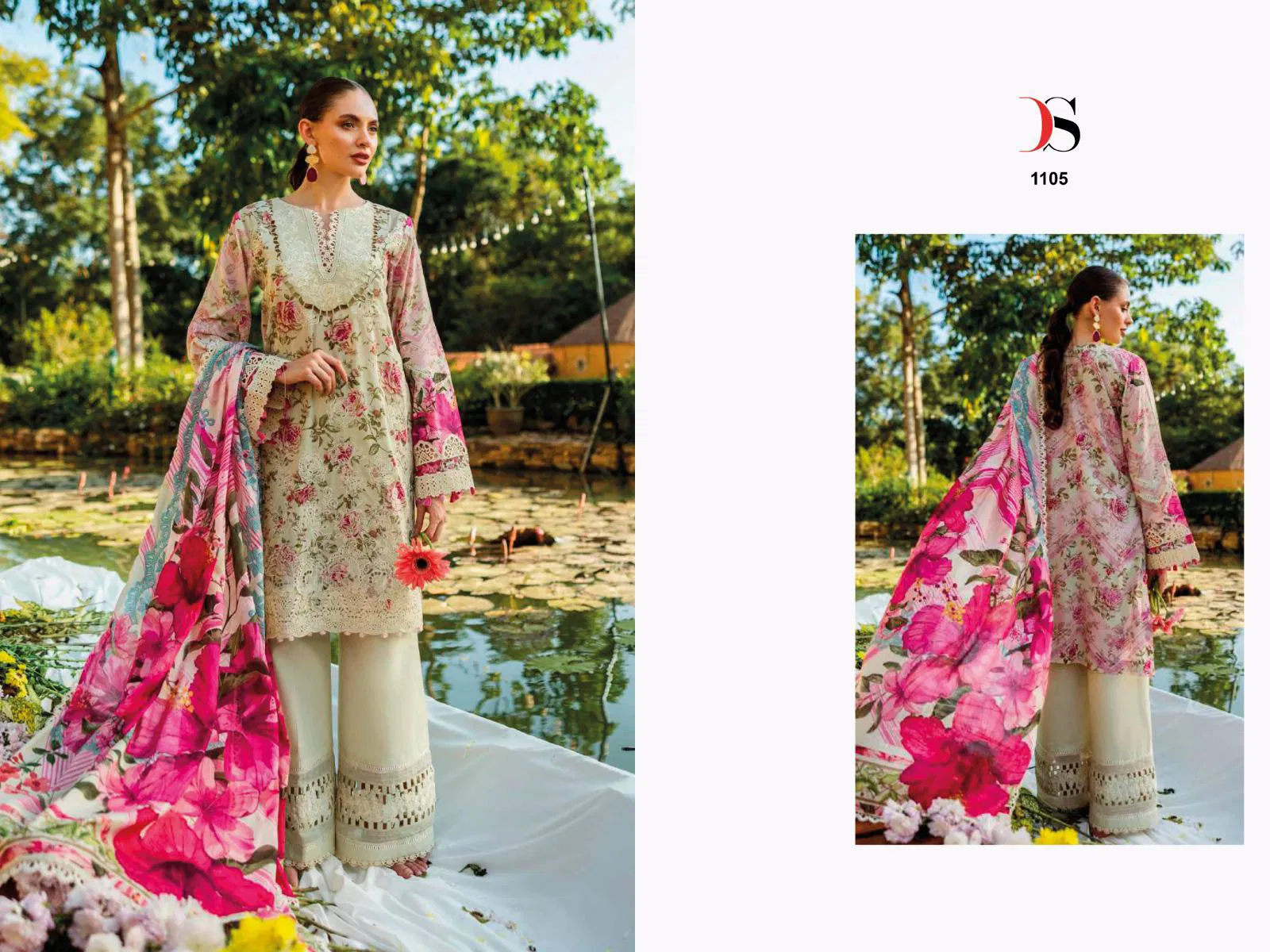 Elaf Chikankari Premium Lawn 26 By Deepsy Cotton Dupatta Pakistani Suits